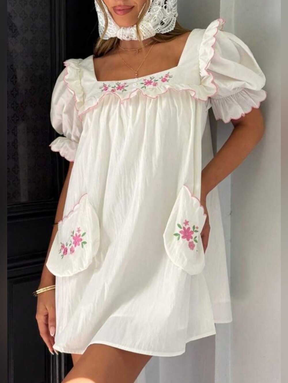 For Love And Lemons Mini Cotton Dress